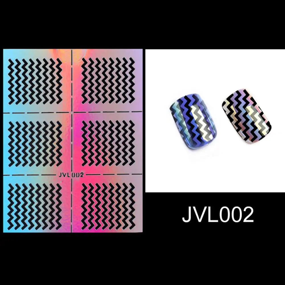 XY Необычные полые маникюрные наклейки для декорирования инструмент DIY наклейки для ногтей - Цвет: JVL002