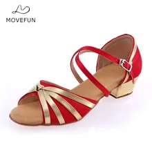 Детские латинские танцевальные туфли на низком каблуке для девочек танцевальные сандалии дети бальный танцы танцевальные туфли для сальсы Танго женщины 3,5см-34