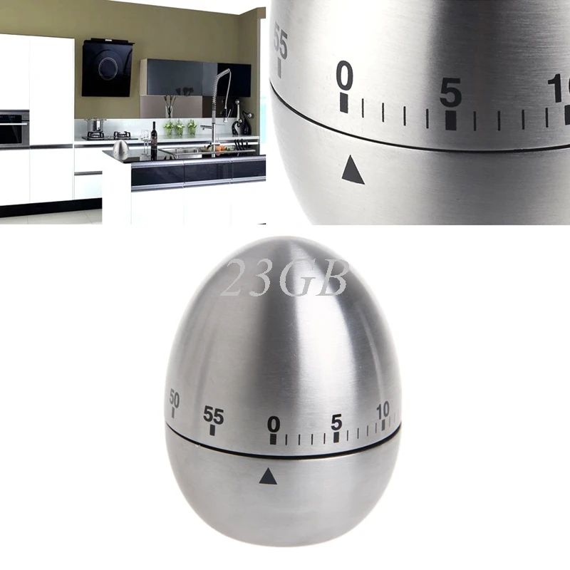 Stainless Steel Cooking Tool Mechanical Egg Kitchen Timer Alarm Clock