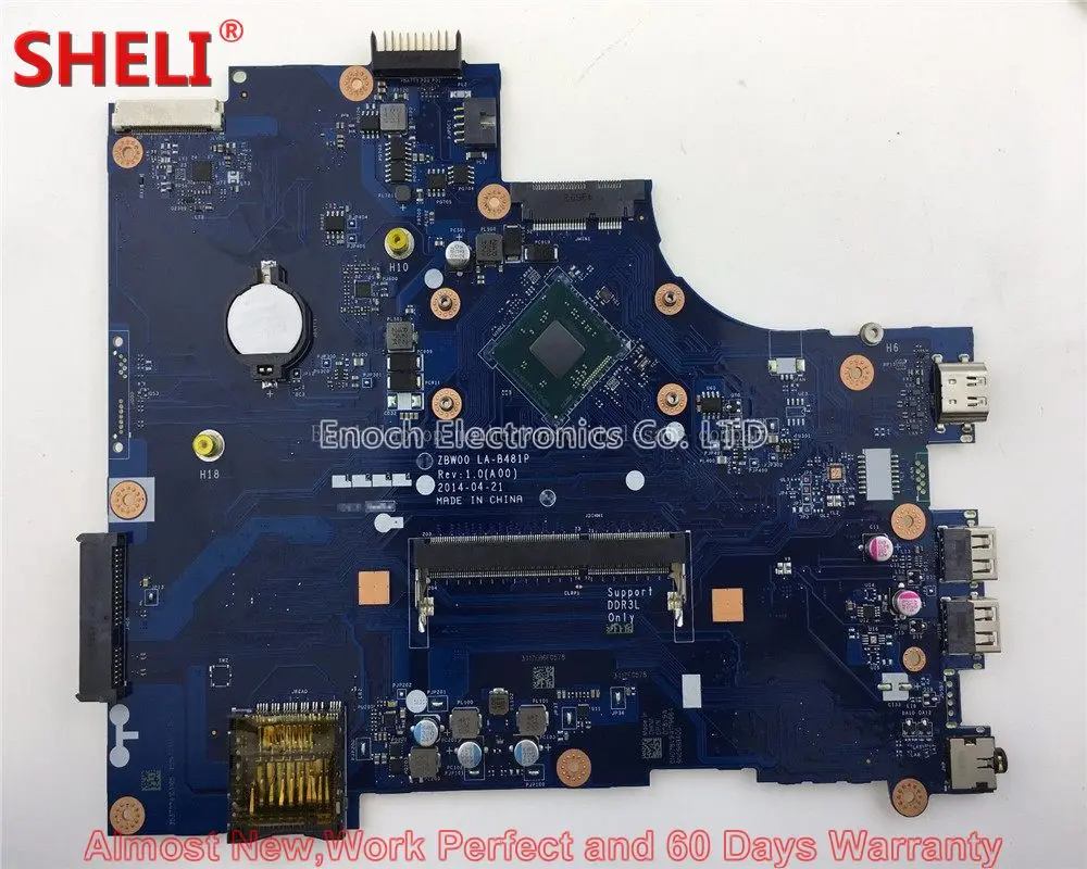 MOUGOL для Dell Inspiron 15R 3531 Материнская плата ноутбука 28V9W 028V9W CN-028V9W ZBW00 LA-B481P SR1W4 N2830 DDR3L SKU