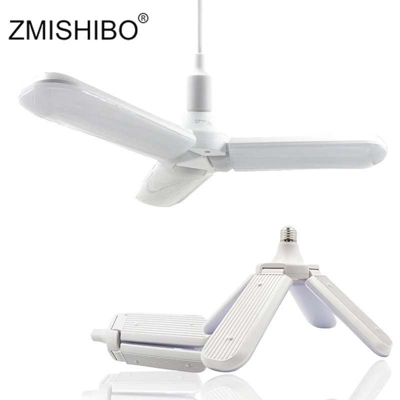 Zmishibo 30w 45w 55w E27 Led Pendant Lamp Foldable Fan Blade Angle 30w 45w 55w E27 Led Pendant Lamp