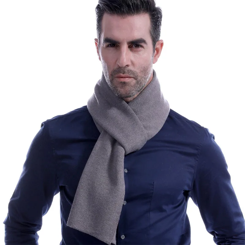 [AETRENDS] 8 однотонных цветов, зимний шерстяной шарф, мужские роскошные брендовые шарфы для мужчин, теплые мягкие шарфы, Z-6655