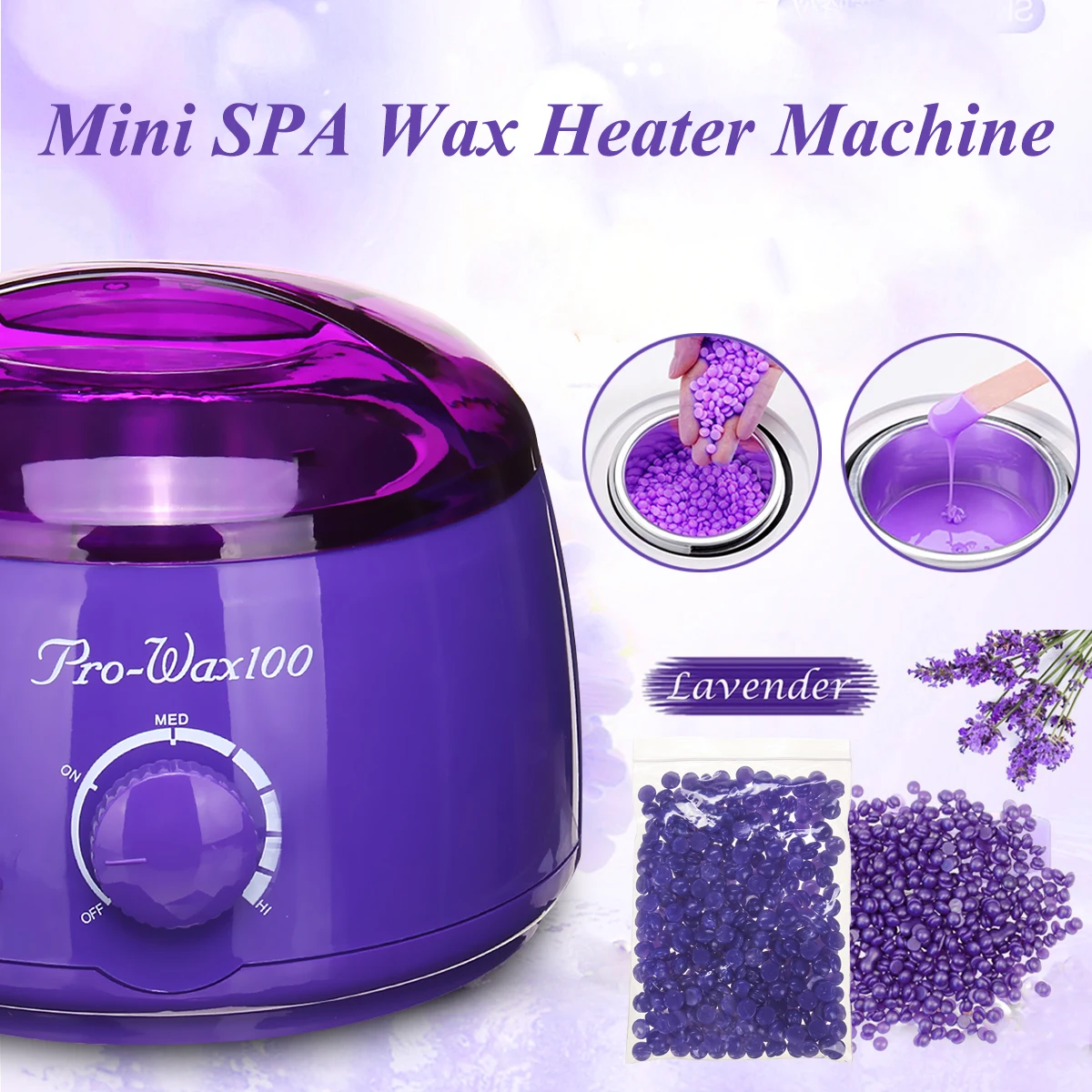 

Professional Mini SPA Warmer Wax Heater Hand Feet Paraffin Rechargeable Machine Body Depilatory Hair Removal Tool Wax Beans