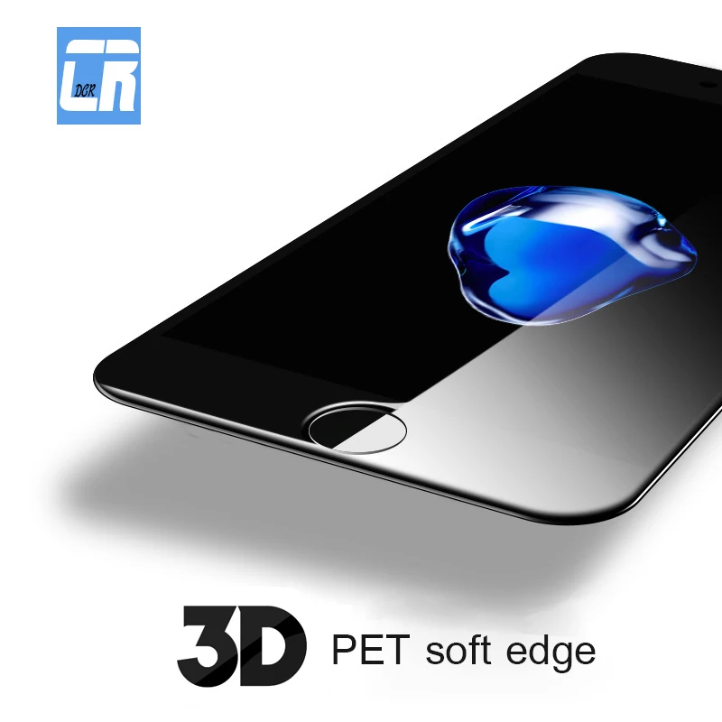 Goedkoop 3D Gebogen Carbon Fiber Soft Edge Gehard Glas Voor iPhone 7 8 Plus X 9 H Volledige Cover Screen Protector film Voor iPhone 6 6 s plus