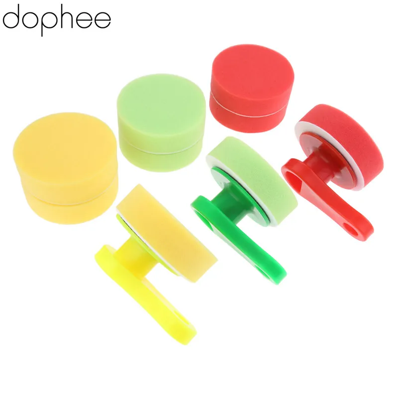 

3+1 Microfiber Car Wax Applicator Pad Polishing Sponge for apply and remove wax with Removable Handle Machine Washable for Car