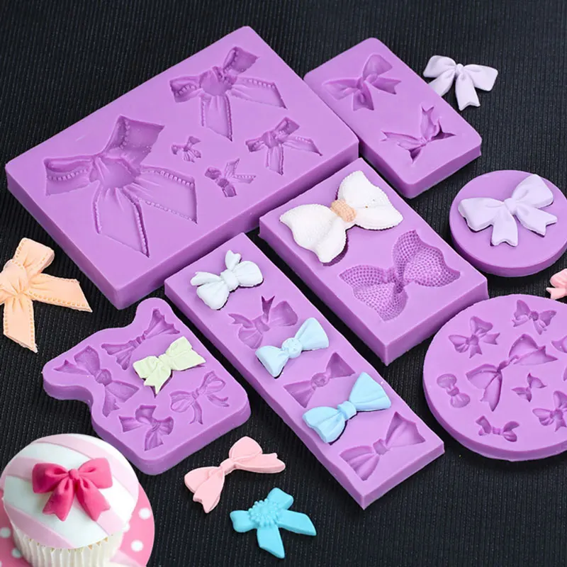 Various Sizes Bow Silicone Mold Fondant Mould Cake ...