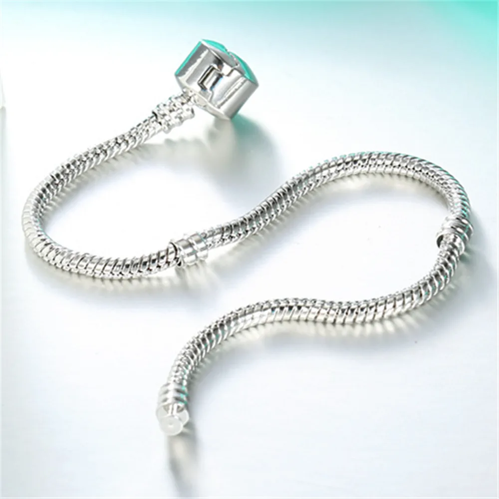 

Brand Basic Bracelets Charm Bead diy 17-22cm 925 Snake Chain Bangles Fit Original Bracelet Women Pulseira Diy Jewelry Making