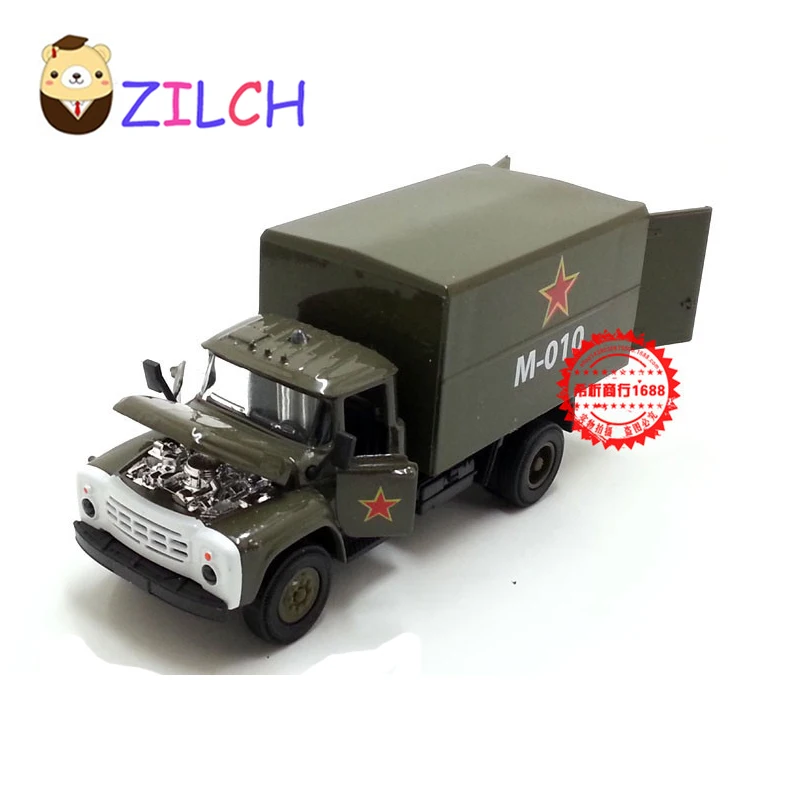 

1:43 High imitation ETI Russian military supply alloy car model in original box pull back muical flashing toy for children