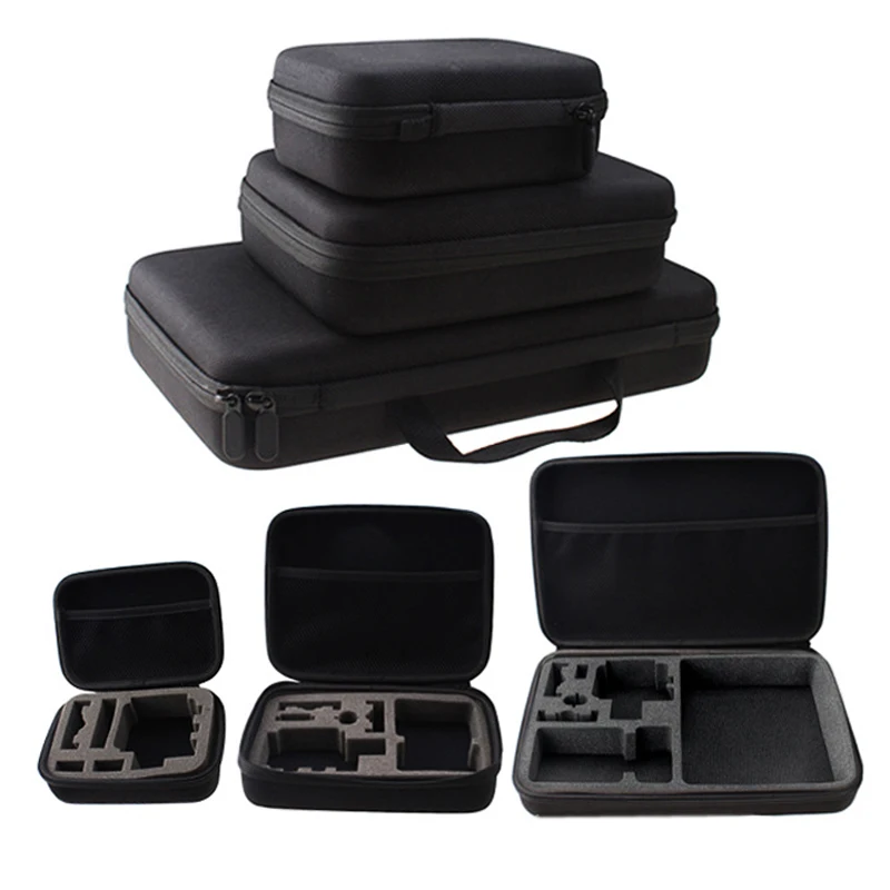 

For Gopro Hero7 Hero5 6 4 3 3+ Storage bag box for Xiaomi Yi 2 4K Mijia SJCAM Sj4000 EKEN H9 Camera accessories Collection Case