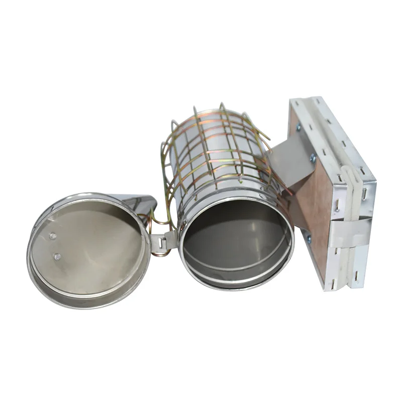Manual Bee Smoker Transmitter Kit Bee Smoke Hive Sprayer Beehive Equipment Beekeeping Tools With Heat Shield Protection
