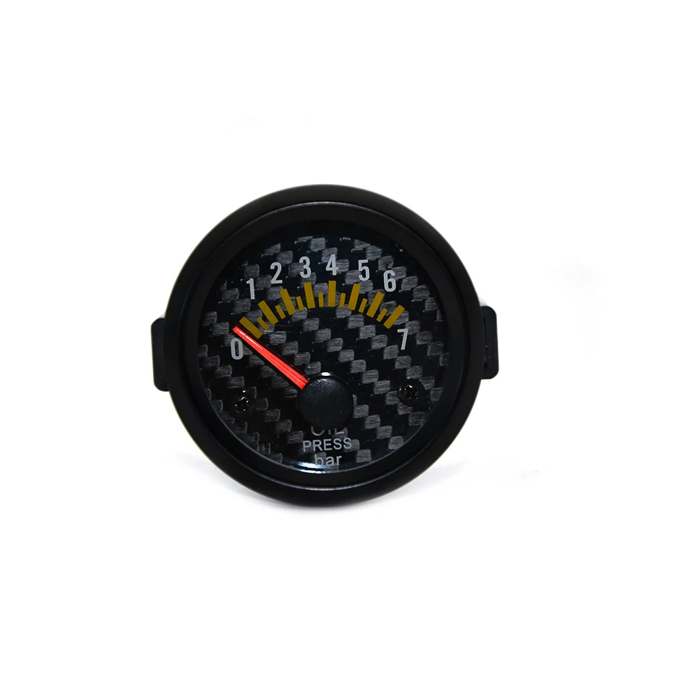 2" 52mm Carbon Fibre Face Black Rim Boost bar gauge/psi/water temp/oil temp/oil press/volts/tachometer/vacuum/ gauge pods