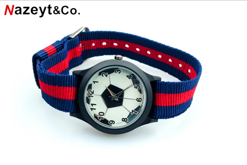 Nazeyt нейлоновые футбольные часы, подарок для детей, для мальчиков и девочек, красочные нейлоновые спортивные часы, часы для студентов среднего возраста