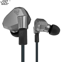 KZ ZS5 оригинальные наушники проводной кабель с микрофоном стерео Бас quad драйвер портативный Съемный кабели Синий Серый 3 размера муфта