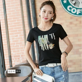 

camisas mujer Print t shirt women tops poleras de mujer moda 2019 kawaii tshirt women funny t-shirts summer tee shirt femme