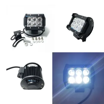 

4pcs 18W headlight led work light bar 12V-24V LED tractor work light fog lamp offroad 4X4 car ATV spot flood driving for trucks