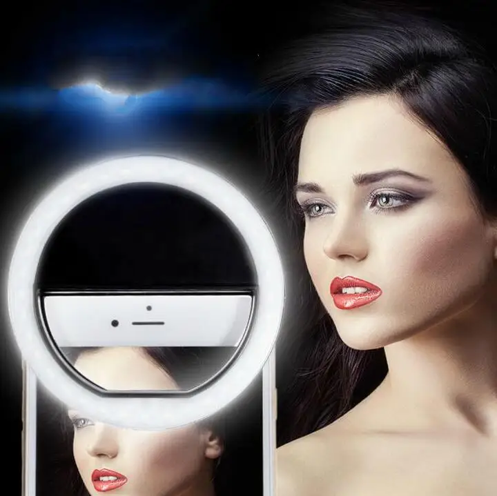 

Upgraded Rechargeable Selfie Ring Light Portable Flash Led Camera Phone Enhancing Photography for Smartphone iPhone Samsung