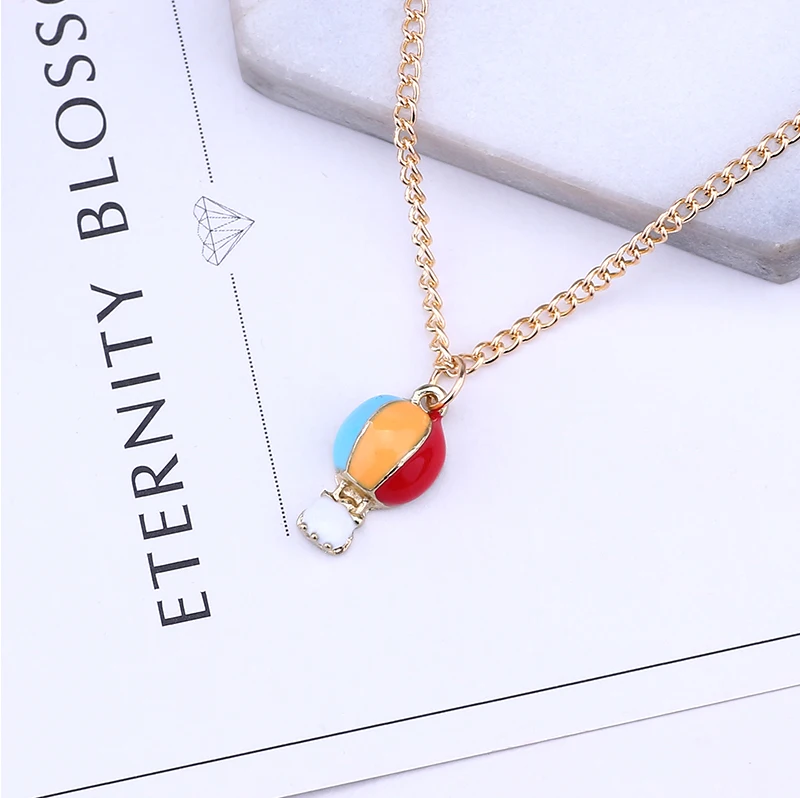 Креативный DIY горячий воздух ожерелье с шариком для девочек Дети Женщины прекрасный красочный эмаль кулон ожерелье s милый женский ювелирный подарок