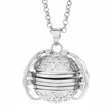 Развинчивающийся кулон женский изысканный ювелирный Ретро цепь крыло кулон ожерелье(серебро