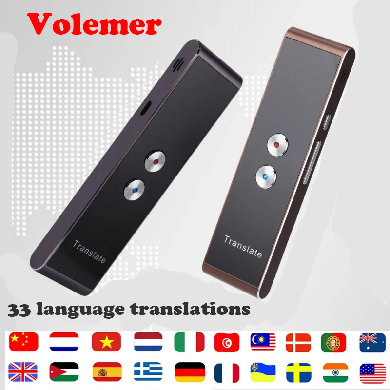 

Volemer Smart Voice Speech Translator Two-Way Real Time 30 Multi-Language Translation For Learning Travelling Business Meeting