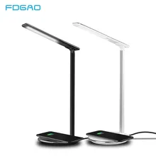 2 в 1 светодиодный настольный светильник Qi Беспроводное зарядное устройство 10 Вт для iPhone 11 X XS XR 8 Ночной Светильник Настольный коврик для быстрой зарядки для samsung S10 S9 S8