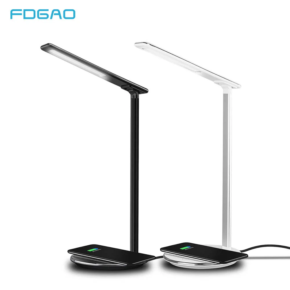 2 In 1 LED Desk Lamp Qi Wireless Charger 10W for iPhone 11 X XS XR 8 Night Light Desktop Fast Charg