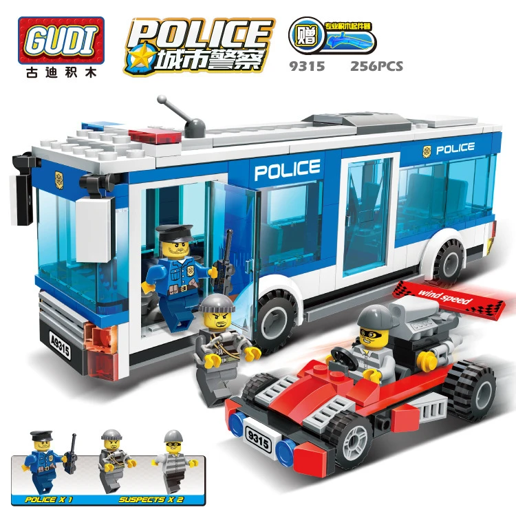 GUDI modelos juguete de construcción Compatible con G9315 252 piezas policía bloques juguetes aficiones para niños niñas Kits de construcción de|Kits de construcción maquetas| - AliExpress