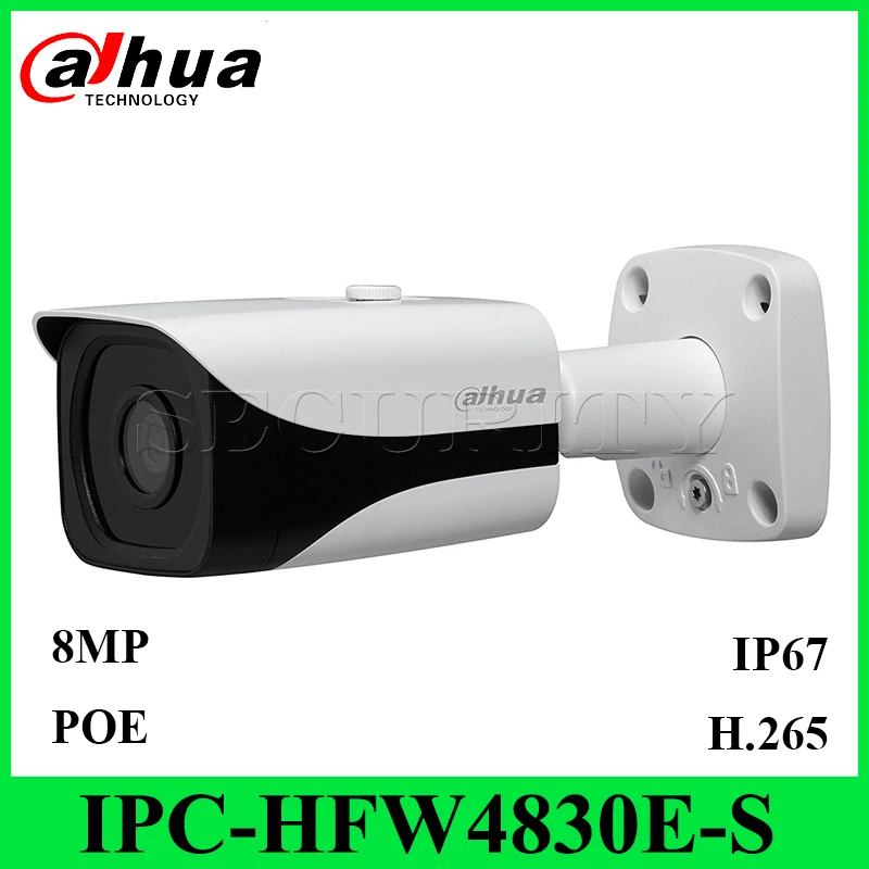 

Dahua Original IPC-HFW4830E-S 4K 8MP POE Bullet IR40m IP67 Security Camera English Firmware SD Card IPC-HFW4830E-S