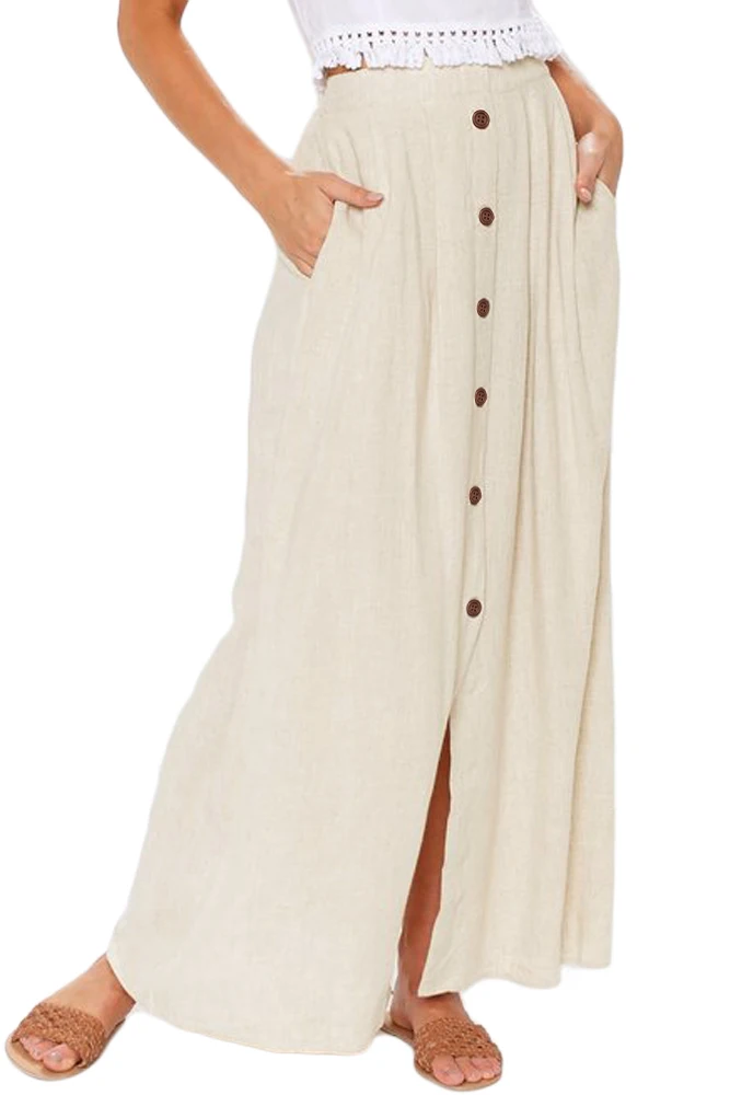 Beige-Buttoned-Maxi-Skirt-LC65177-15-1