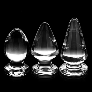 Large Crystal Butt Plug Vagina Ball Big Pyrex Glass Anal Dildo Bead Adult Sex Toys for Women Men Gay Masturbator 1