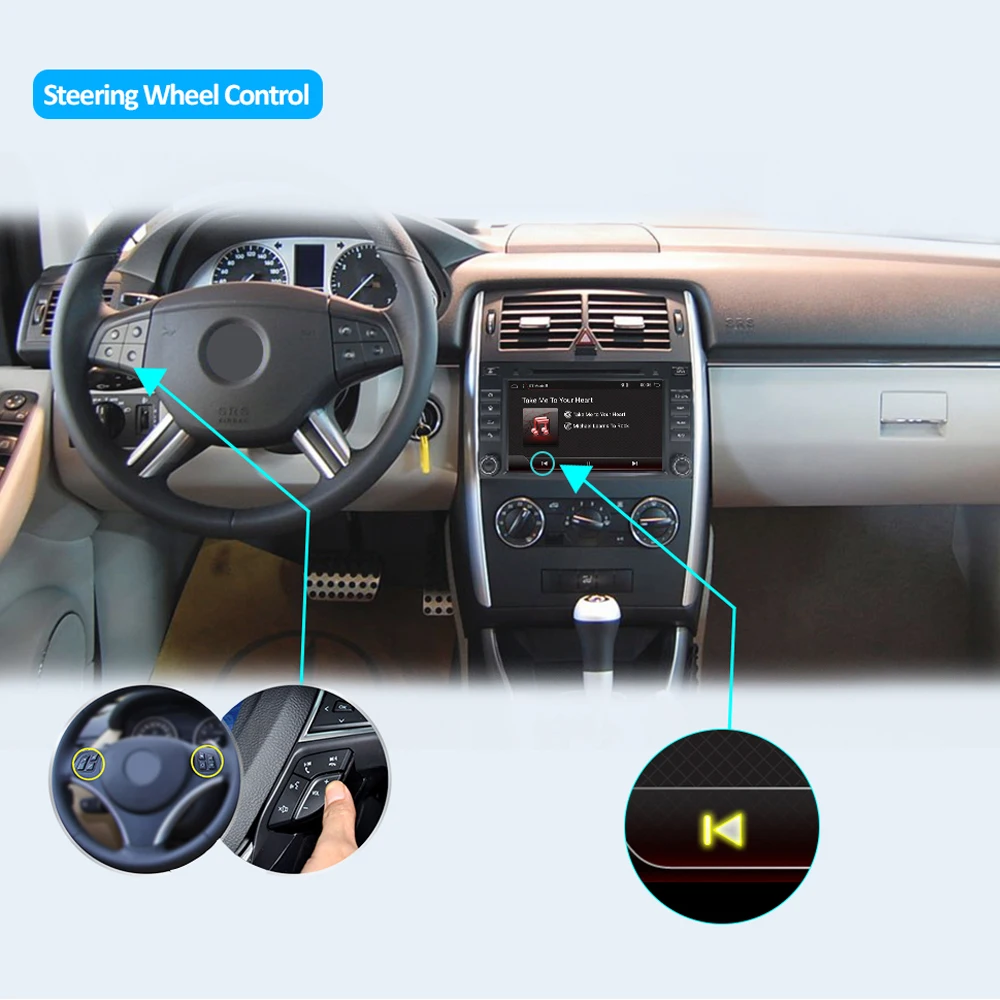 Best 2DIN android 9.0 Car DVD player For Mercedes Benz Sprinter B200 W209 W169 W169 B-class W245 B170 Vito W639 GPS multimedia stereo 2