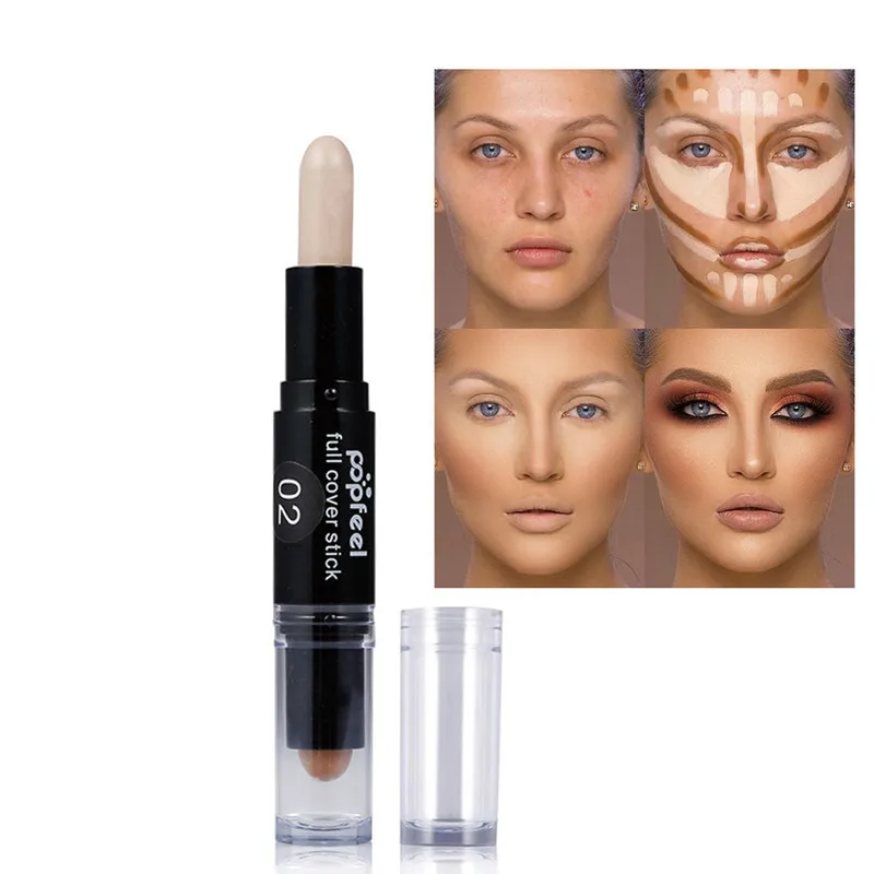 

4 Colors Concealer Stick Face Foundation Make Up Pen Easy To Wear Smooth Contour Shadow Highlight Concealer Cosmetics TSLM1