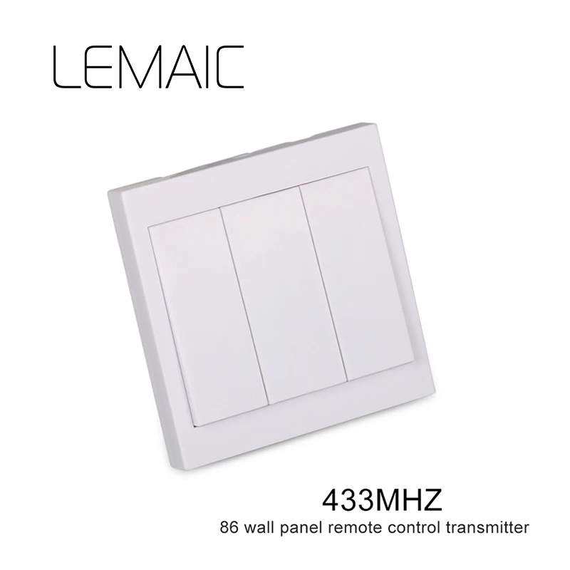 

U-Home 86 Wall Panel Remote Transmitter 3 Buttons Sticky RF TX Living Room Bedroom Light RF Wireless Switch 433 MHz S35