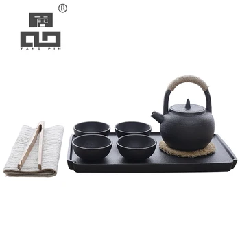 

TANGPIN coffee and tea set ceramic teapot with 4 cups chinese kung fu tea set