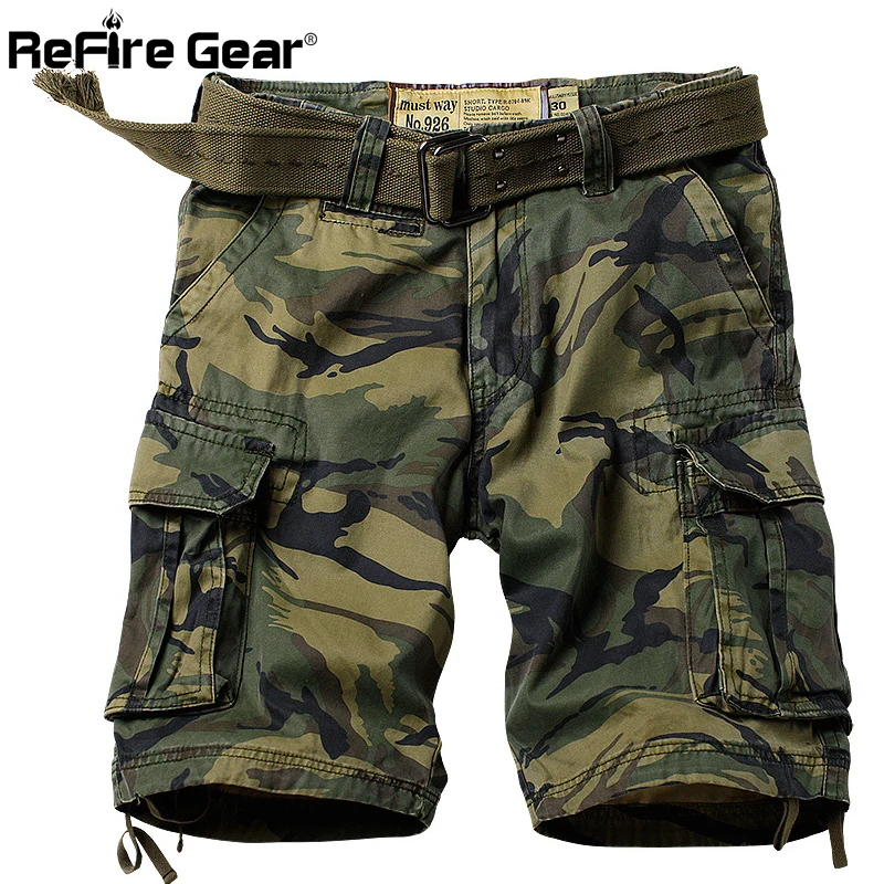 ReFire Gear военные Маскировочные шорты Для мужчин много карманов армейские Шорты Cargo