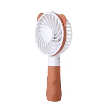 Mini Lovely Bear Shape Rechargeable Handheld Fan For Home Office Travel