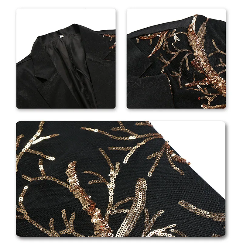 YUNCLOS 2019 Single Breasted Sequin Stage Suit Jacket Men Party Hip Hop Suit Fashion Digital Printing Drama costume Blazer YUNCLOS 2019 Single Breasted Sequin Stage Suit Jacket Men Party Hip Hop Suit Fashion Digital Printing Drama costume Blazer