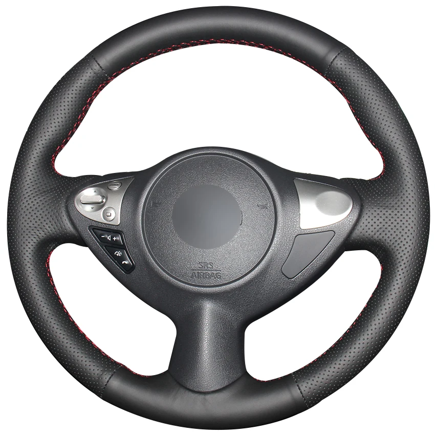 Black Synthetic Leather Car Steering Wheel Cover for Infiniti FX FX35