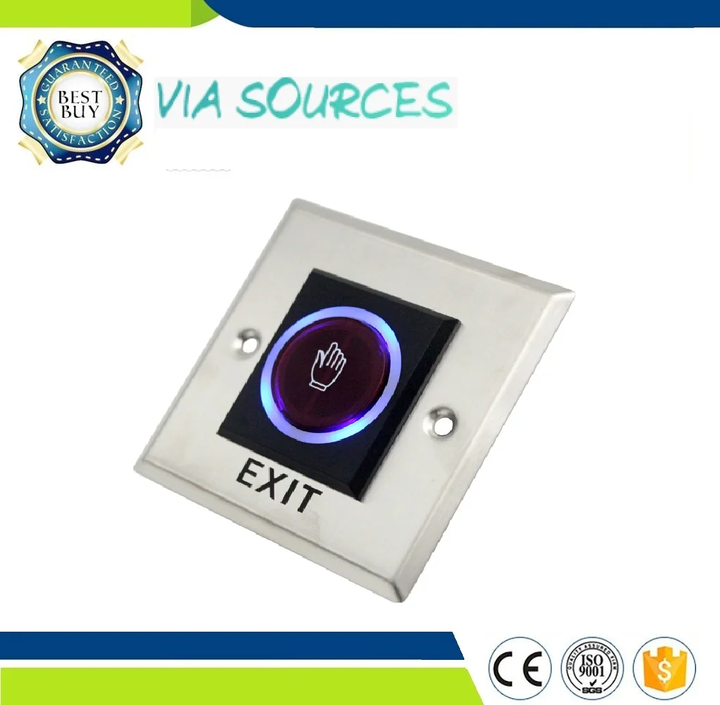 

Free Shippin Switch No Touch Contactless Door Release Exit Button with LED Indication Access Controlg Infrared Sensor