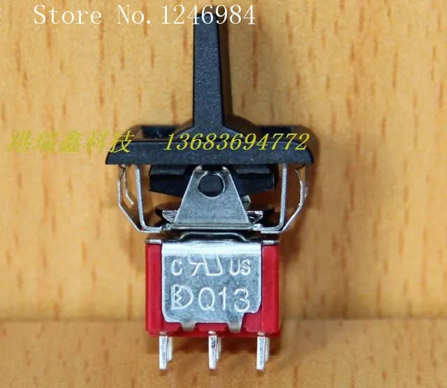 

[SA]P14 dual six -pin dual reset black handle small toggle switch toggle switch Q13 Taiwan Deli Wei 3MD4--50pcs/lot