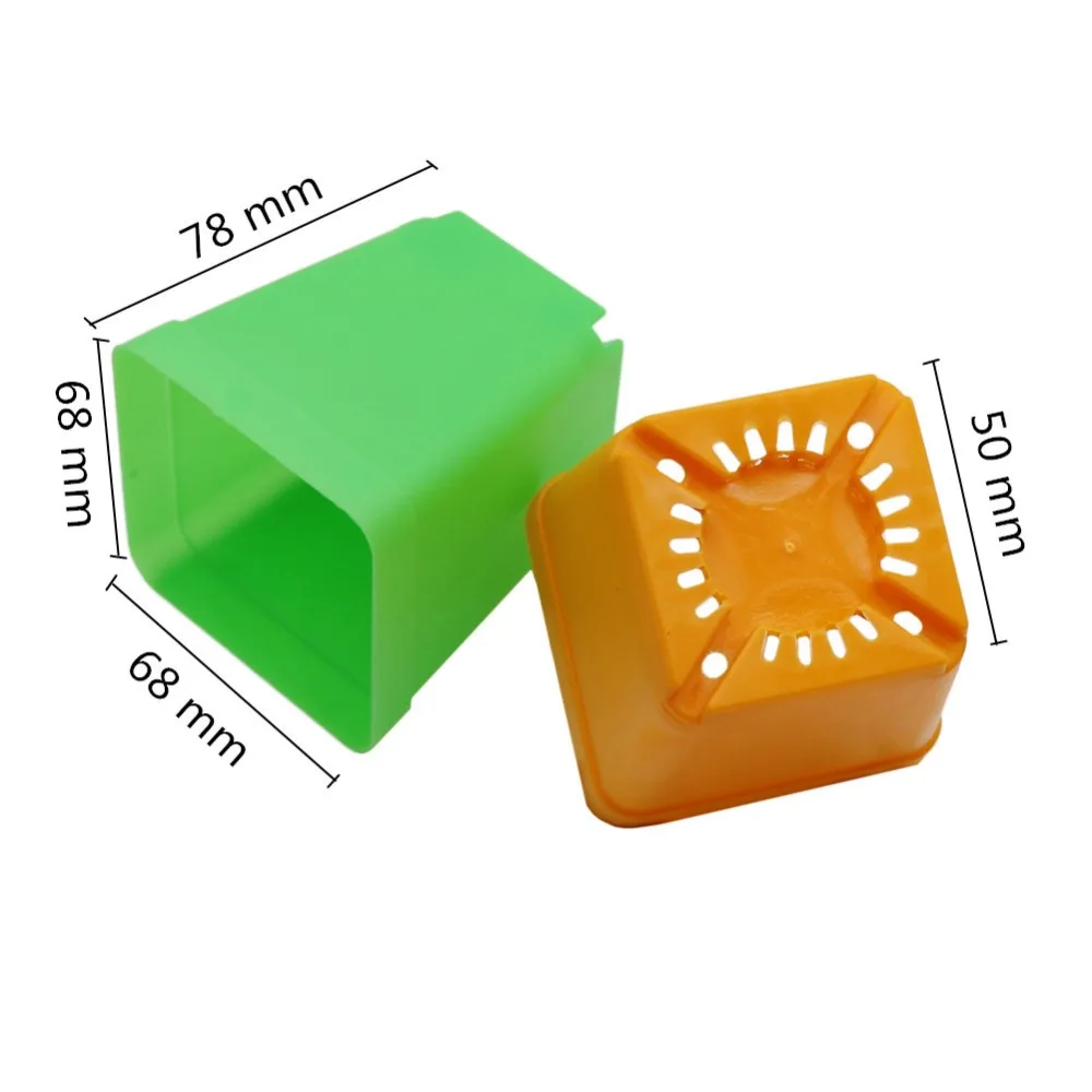 10,5 см/6,8 см квадратные горшки для растений, домашний сад, офисный Настольный горшок, саженцы цветов, гаджеты для разведения растений, аксессуары, 1 шт