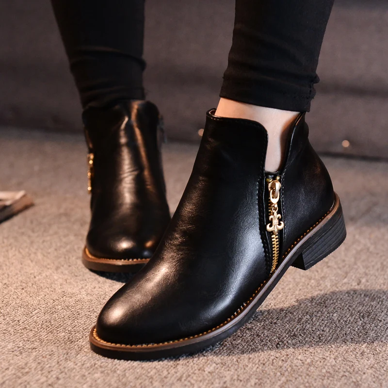 2014 spring and autumn fashion boots ankle length boots martin boots