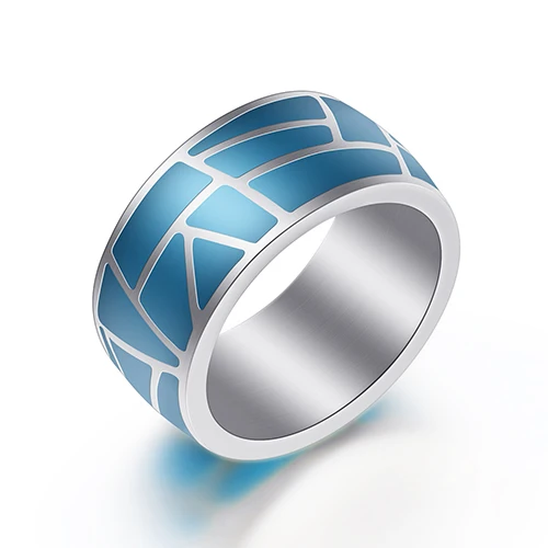 Цена по прейскуранту завода модные оптовые Blu капельные кольца для женщин обручальное кольцо из нержавеющей стали кольцо дропшиппинг мужские ювелирные изделия - Цвет основного камня: Серебристый