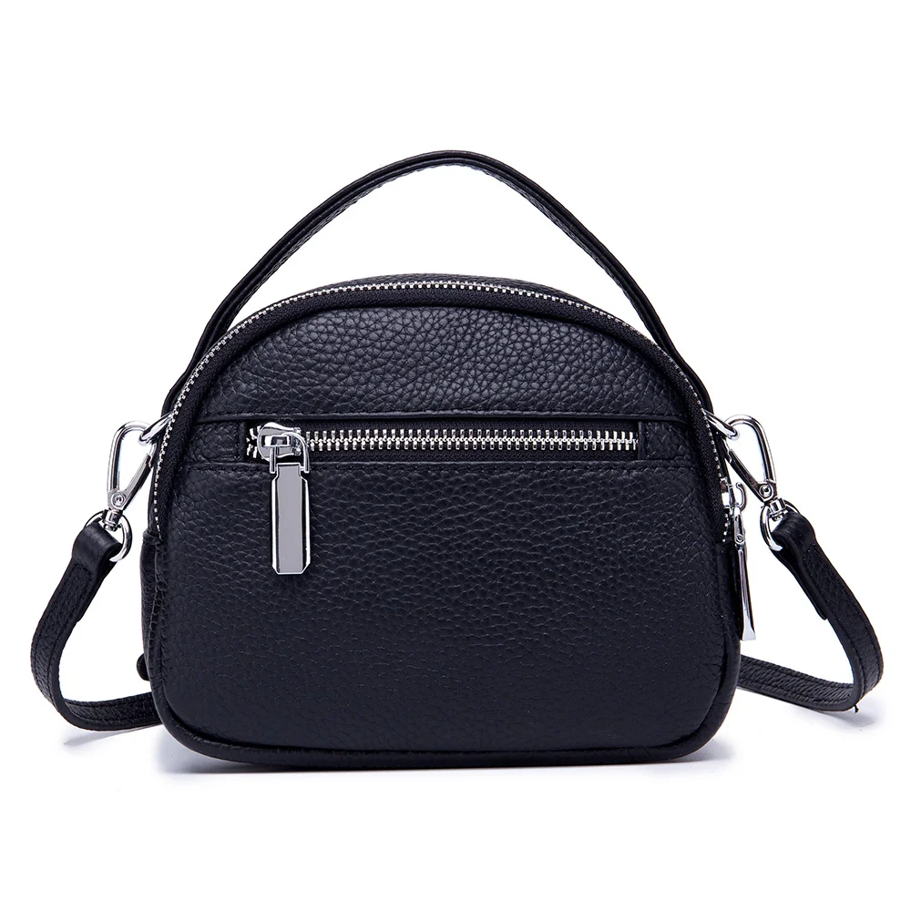 COMFORSKIN New Arrivals Three Zippering Compartment Cross-body Bag Genuine Leather Feminine Messenger Bags Brand Women Handbag