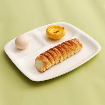 

High Quality 8.5 Inch Ceramic Dishes & Plates Rectangle White On-glazed Porcelain Fruit Breakfast Salad Dumpling Creative Dish