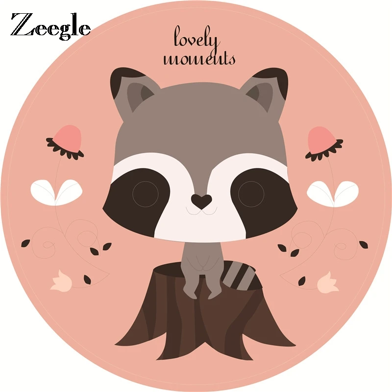 Zeegle Cartoon Animal Kids Room Carpet Anti-slip Computer Chair Floor Mats Round Carpet For Living Room Children's Rugs Baby Mat Zeegle Cartoon Animal Kids Room Carpet Anti-slip Computer Chair Floor Mats Round Carpet For Living Room Children's Rugs Baby Mat