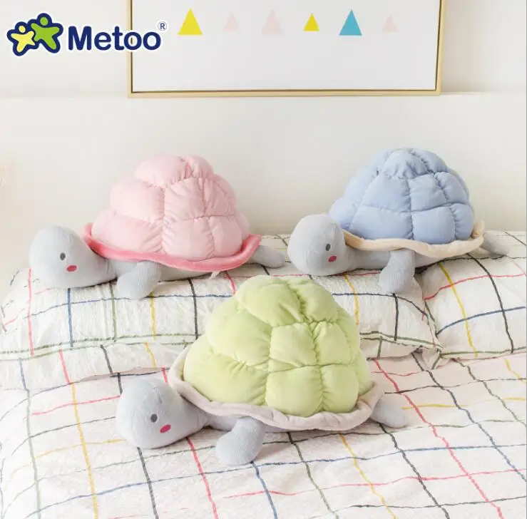 

4colors Plush Cute Lovely Stuffed Baby Kids Toys for Girls Birthday Christmas Gift 23cmTortoise Cushion Pillow Metoo Doll