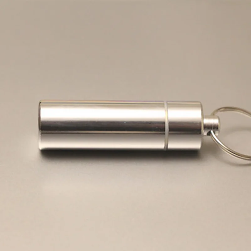 CNC aluminum alloy sealed pill box mini outdoor life-saving bottle portable waterproof container travel storage medicine can