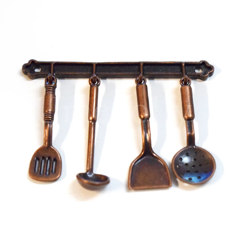 DOLLSHOUSE 1/12th SCALE 5 COPPER COOKING TOOLS 
