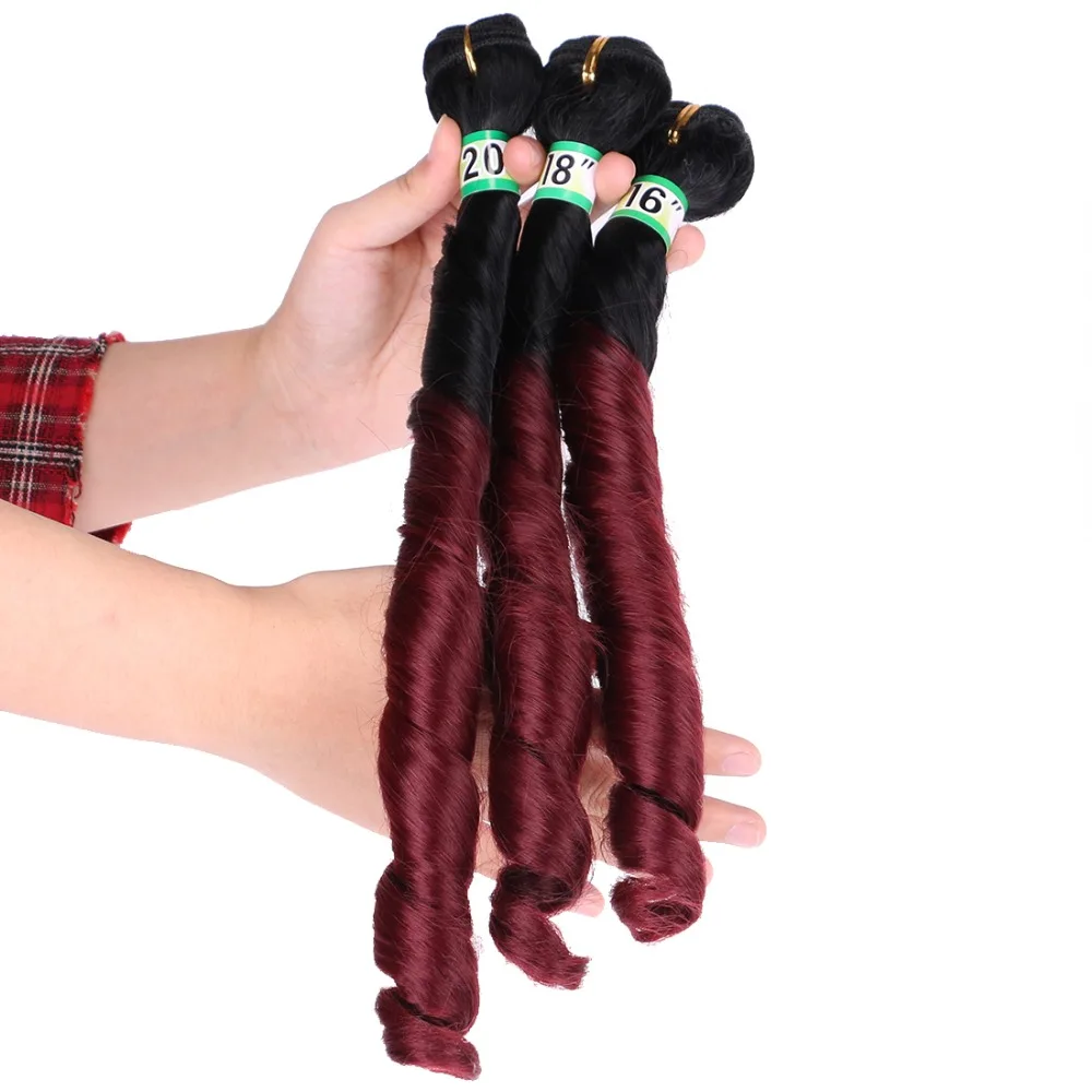 16-20 polegada Alta temperatura Duplo trama do cabelo Encaracolado weave