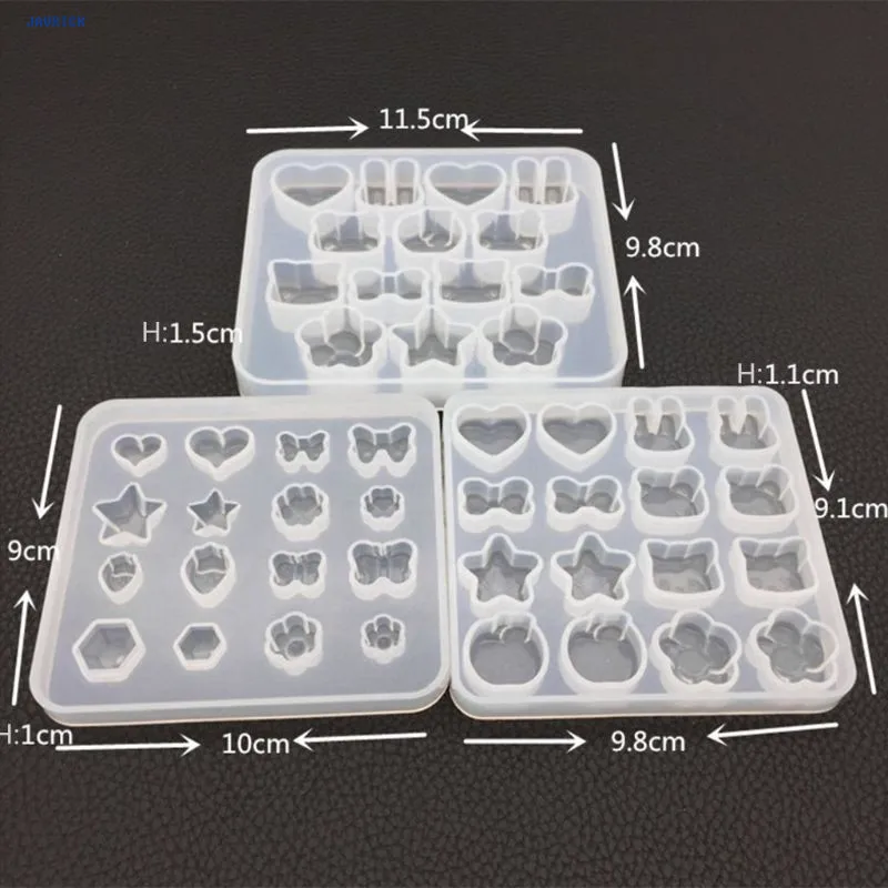 

JAVRICK Silicone Mold Heart Star Apple Pendant DIY Jewelry Making Decoration Cake Jewelry Pendant Resin Casting Craft Tool